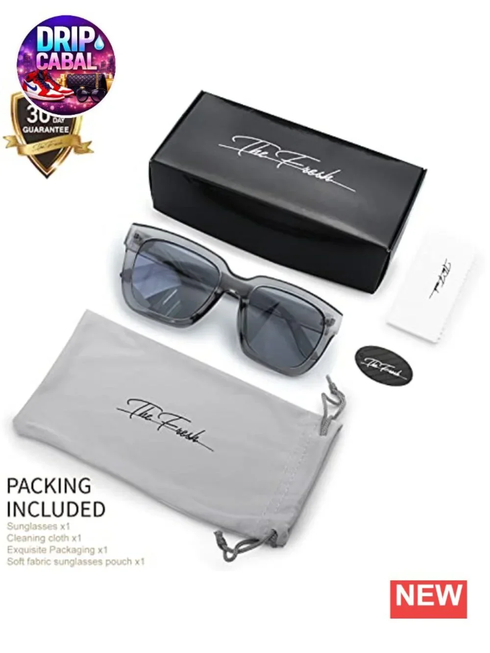 Retro Square Sunglasses UV400 Protection Oversized Lightweight Horn Rim